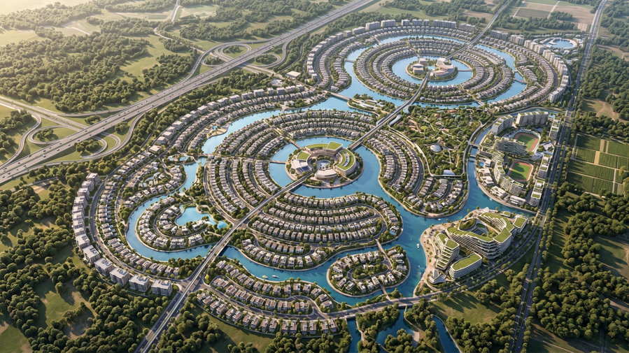 Canal Villa District: master plan concept by Antonovich Group