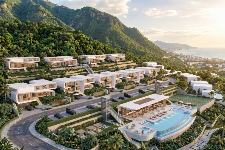 Hillside Villa Resort: master plan concept by Antonovich Group