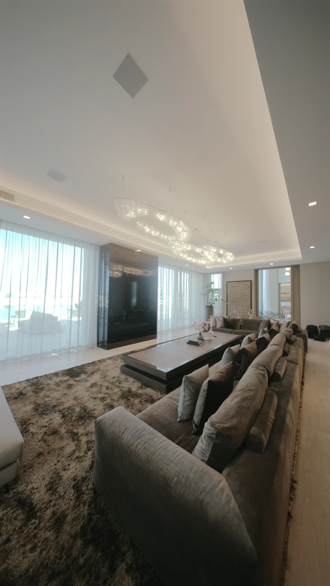 Contemporary luxury waterfront villa interior in Dubai by Antonovich Group