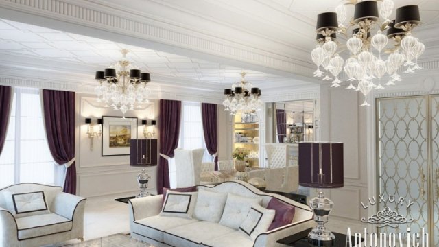 Современно-классическая гостиная