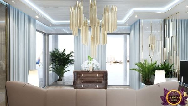 Luxurious bed with carved decor