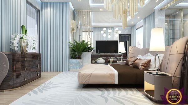Pearl-colored bedside tables
