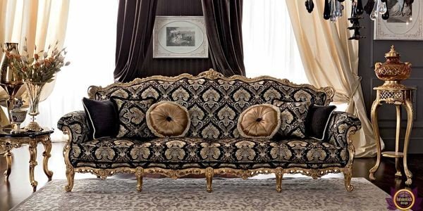 Luxurious leather armchair in a sophisticated living room