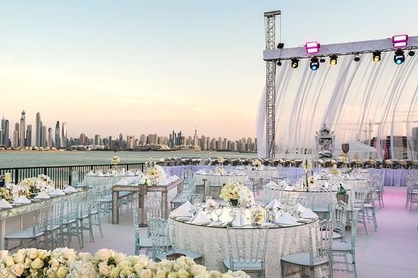 Whimsical floral chandelier for wedding venue