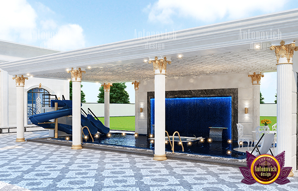 Family-friendly pool with a fun slide and spacious sun deck