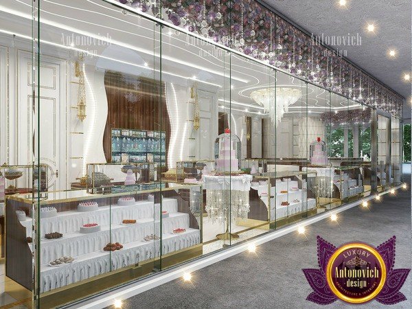 Уютный уголок с мягкой мебелью в кондитерской