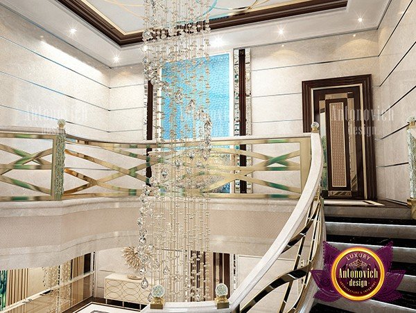 صالة صناعية بجدران طوب مكشوفة وعناصر معدنية