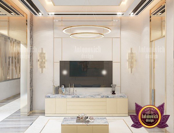 Elegant modern sitting zone with luxurious textures and materials