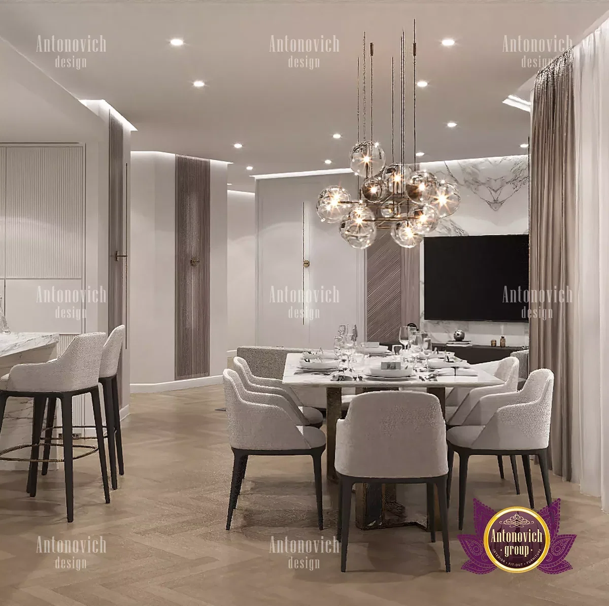 تصميم داخلي شقق مذهل في دبي