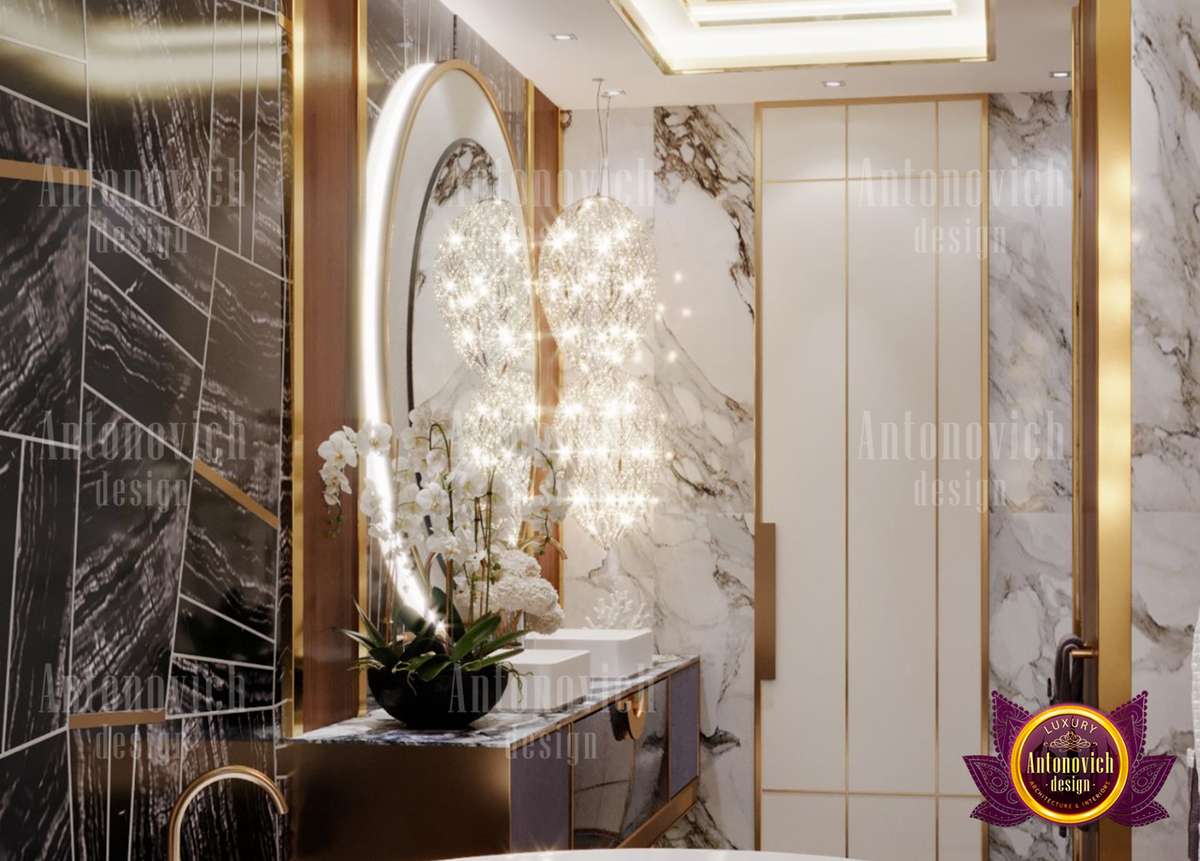 golden bathroom