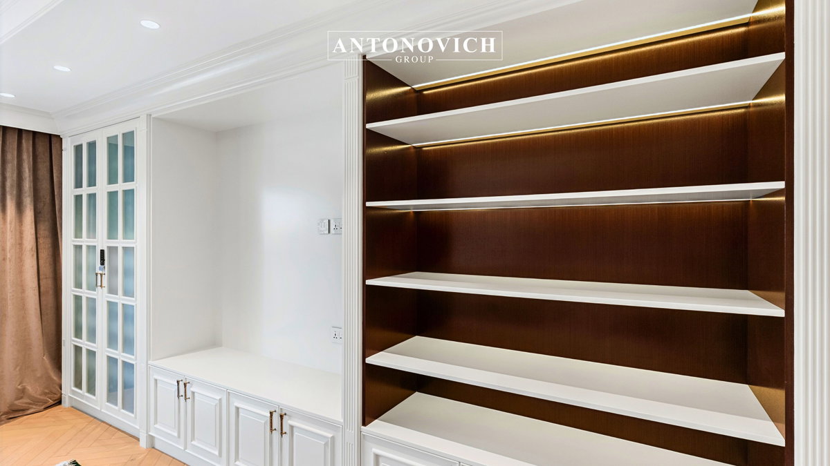 Bespoke Joinery Solution featuring Modern Kitchen &amp; Home Office at Luxury Villa in Meadows Dubai