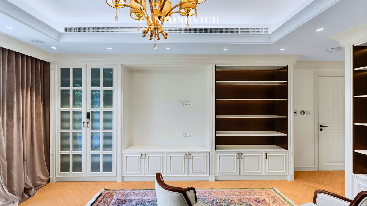 Bespoke Joinery Solution featuring Modern Kitchen &amp; Home Office at Luxury Villa in Meadows Dubai