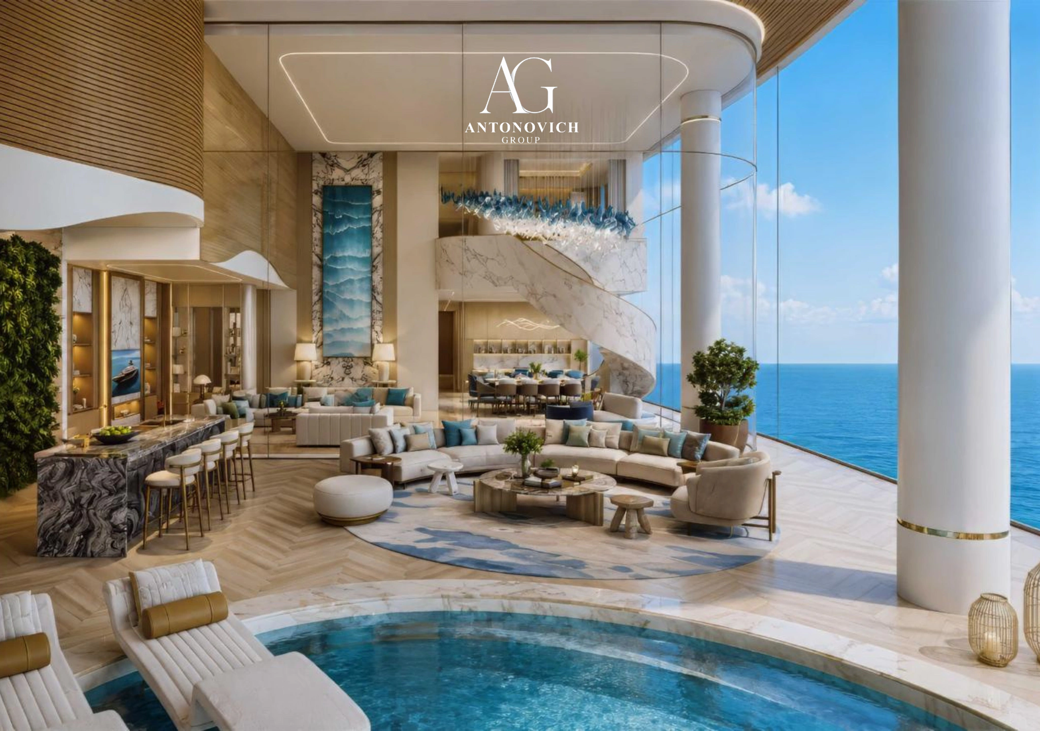 Living Room Interior Design in Palm Jumeirah