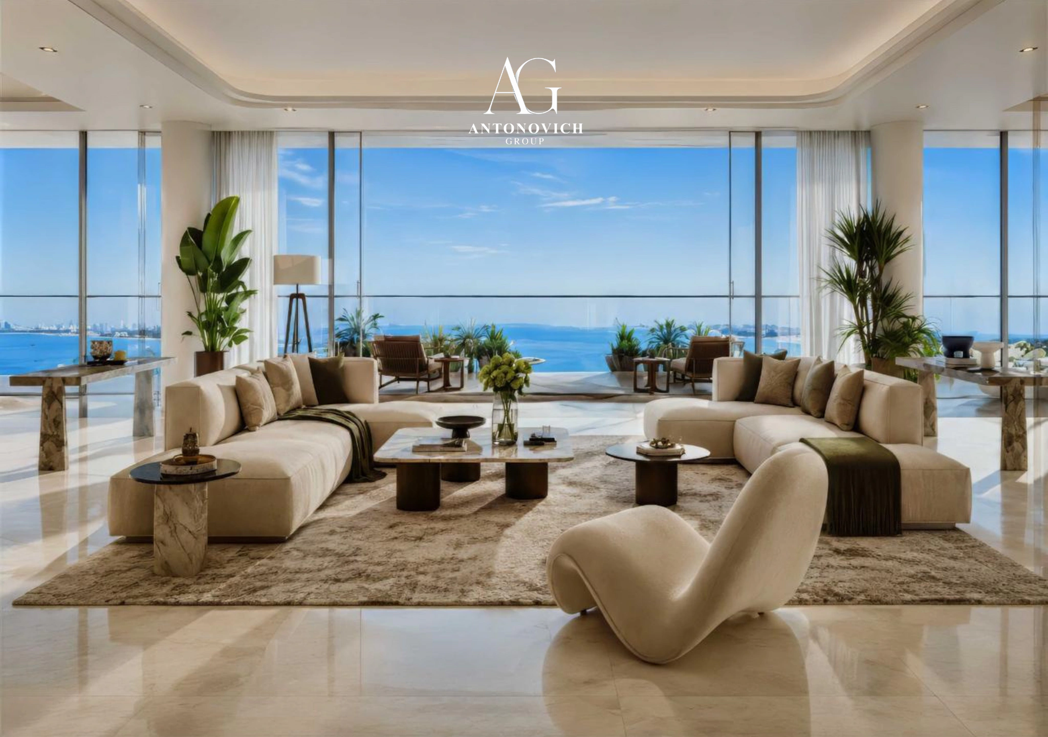 Living Room Interior Design in Palm Jumeirah
