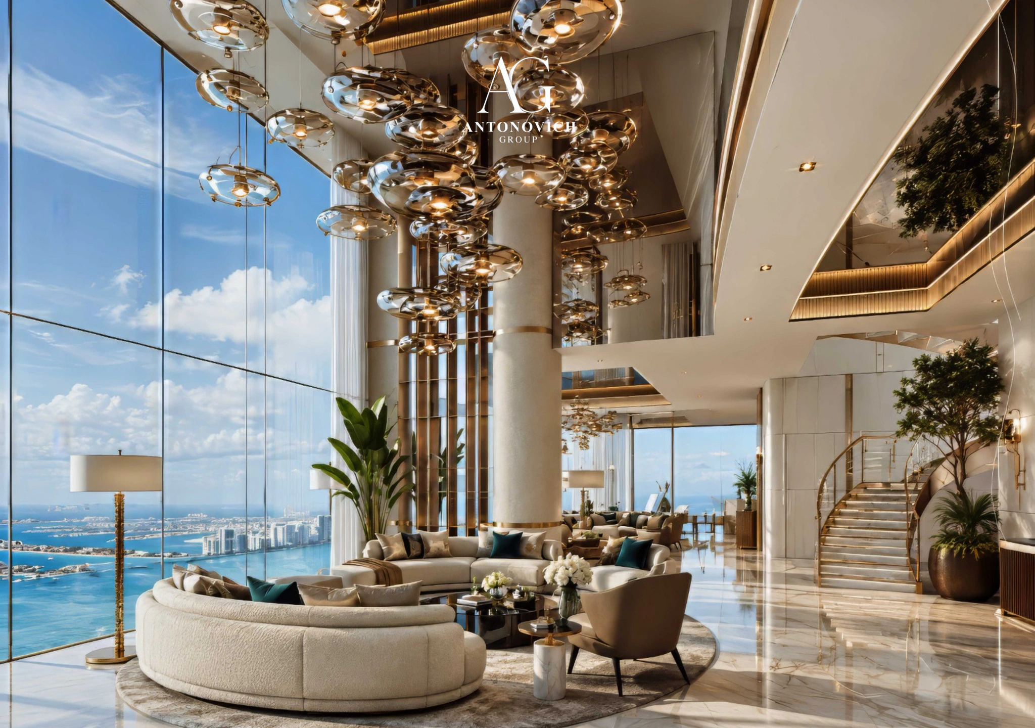 Living Room Interior Design in Palm Jumeirah