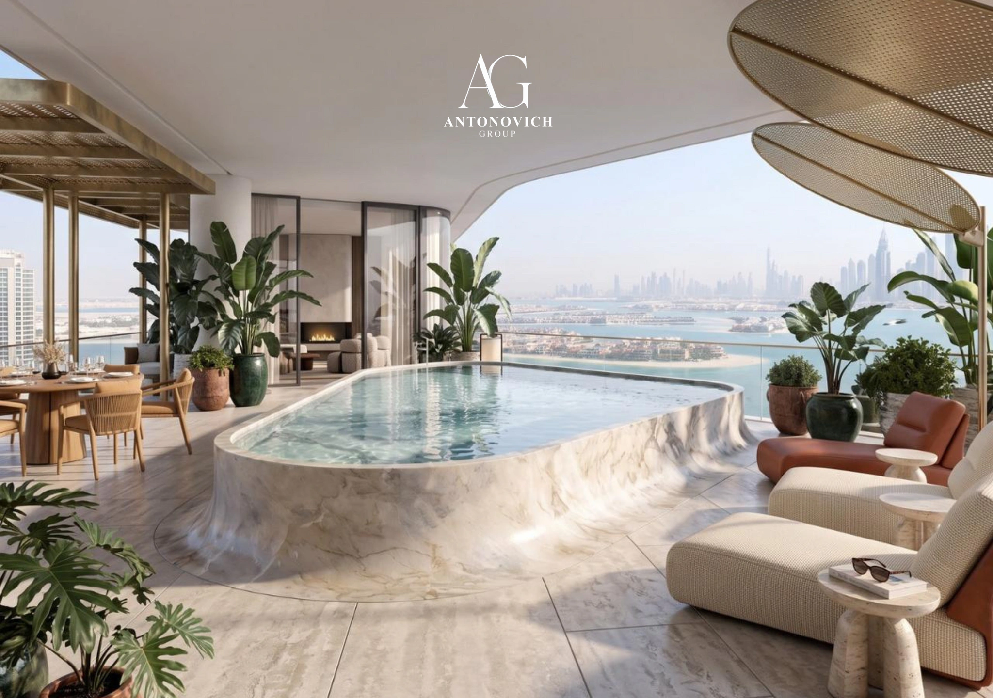 Living Room Interior Design in Palm Jumeirah