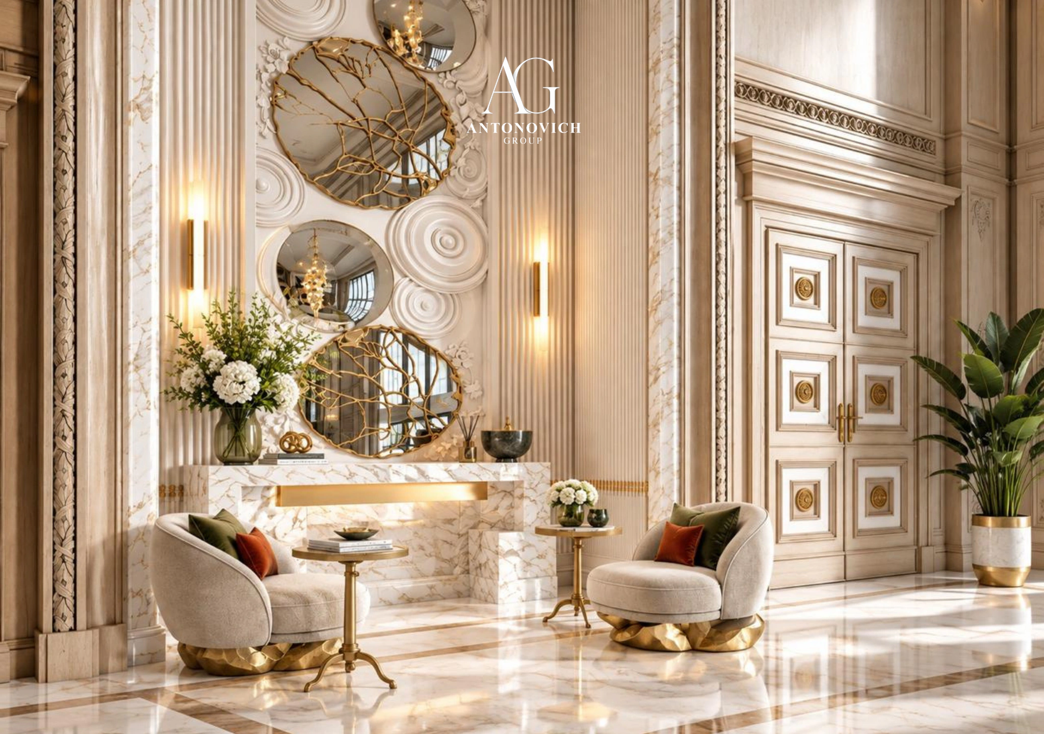 Living Room Interior Design in Palm Jumeirah