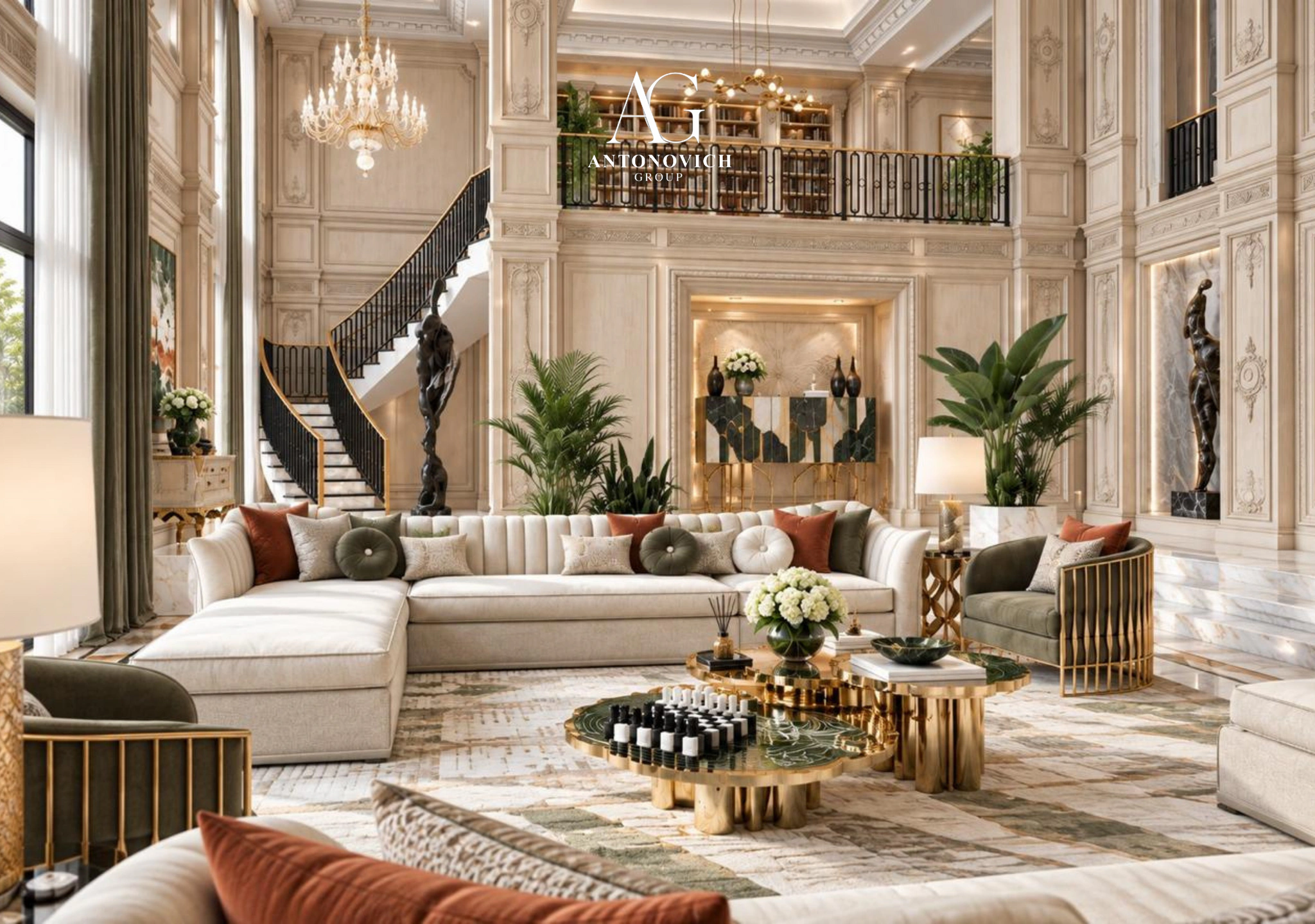 Living Room Interior Design in Palm Jumeirah