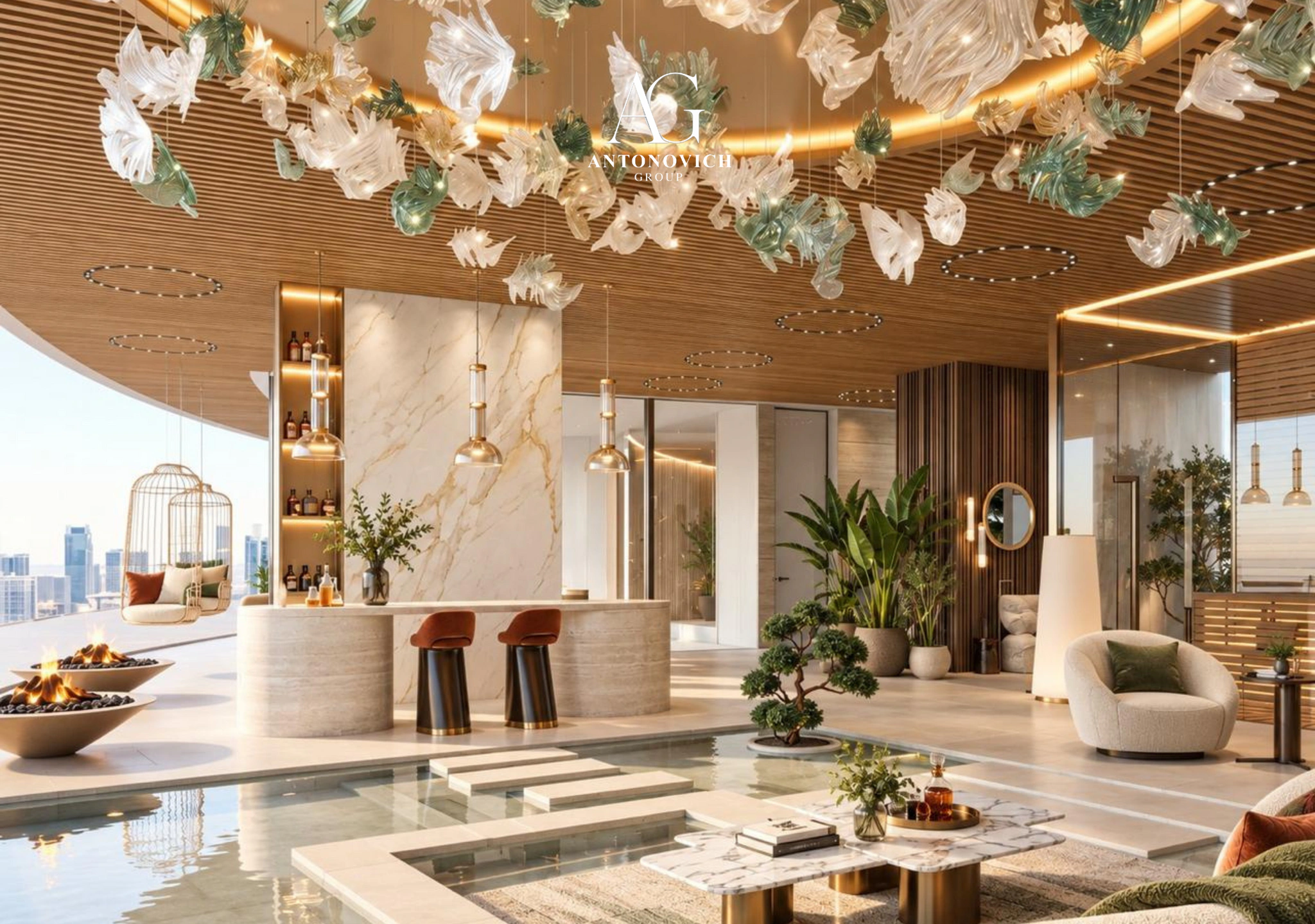 Living Room Interior Design in Palm Jumeirah