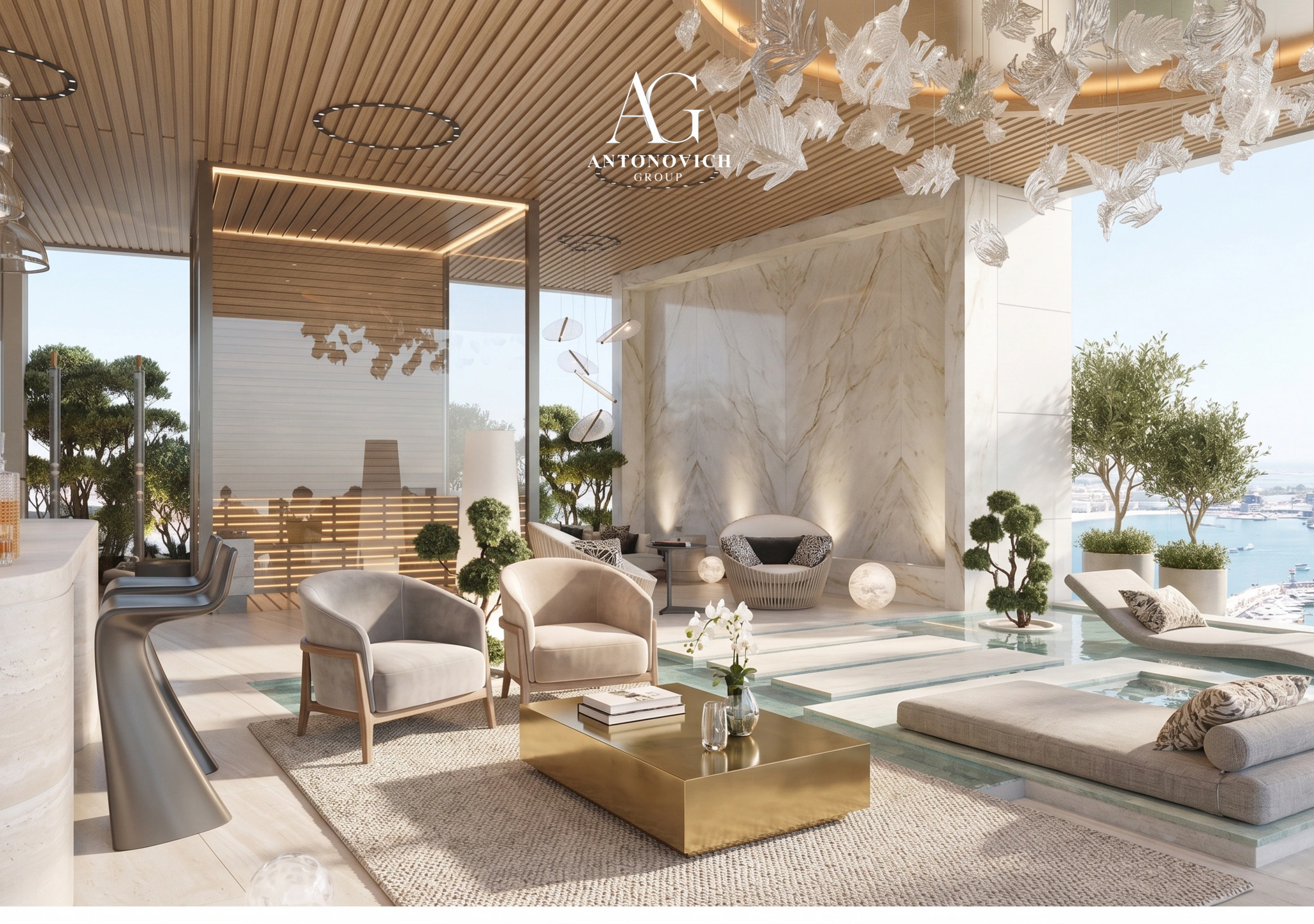 Living Room Interior Design in Palm Jumeirah