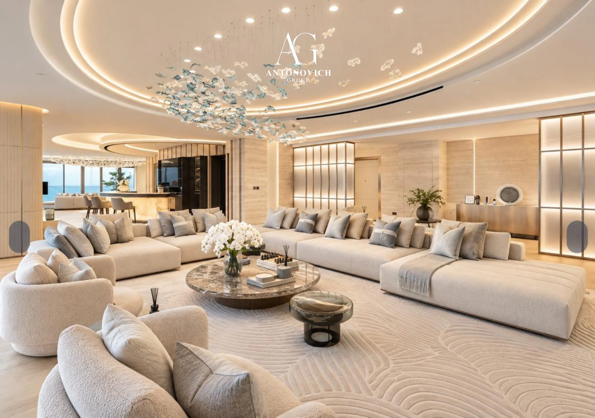 Living Room Interior Design in Palm Jumeirah