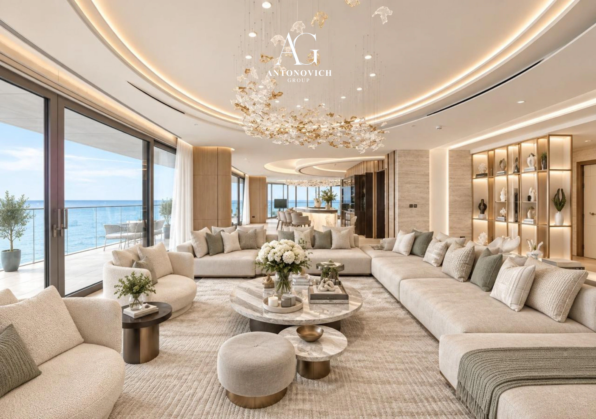 Living Room Interior Design in Palm Jumeirah