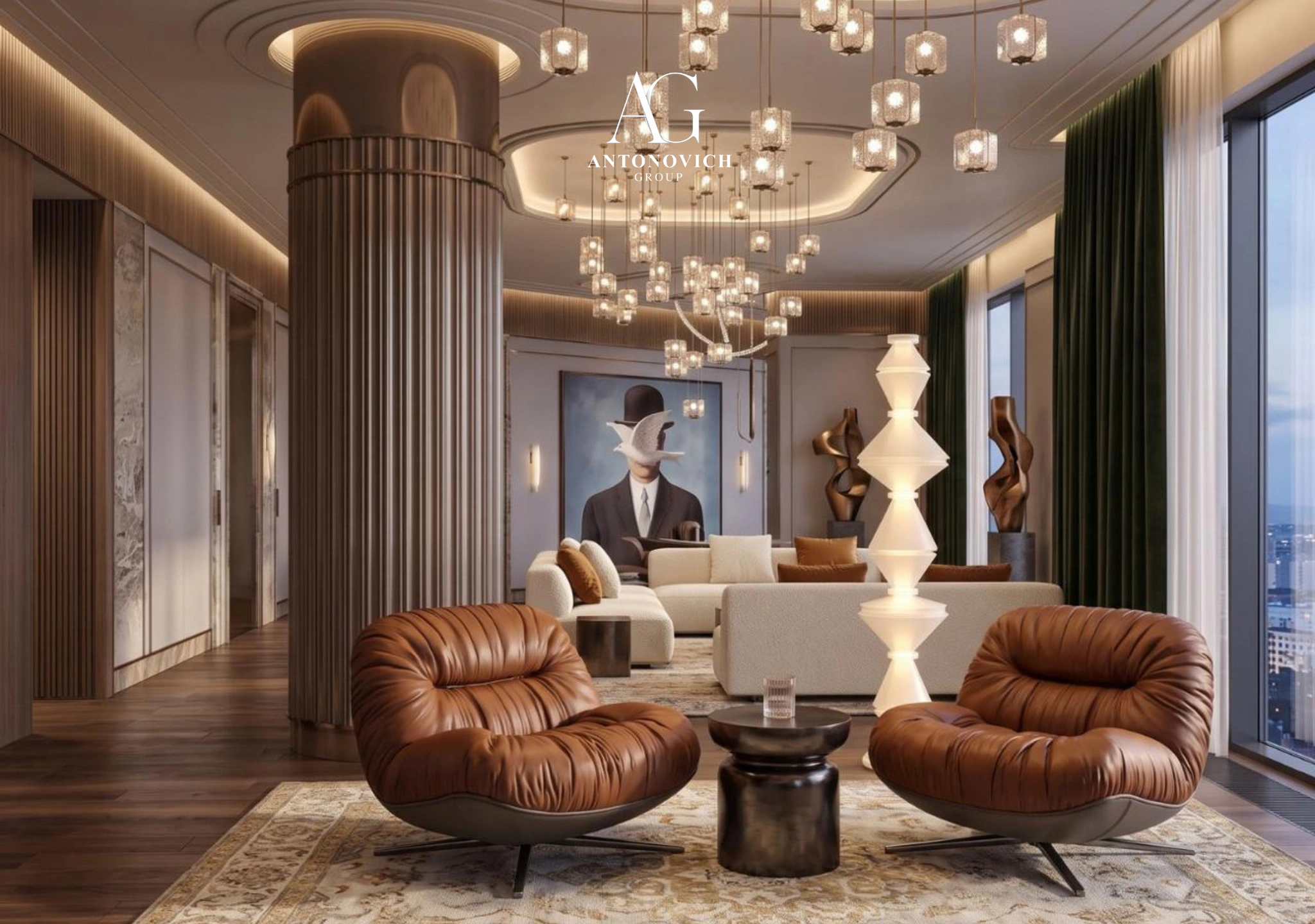 Living Room Interior Design in Palm Jumeirah