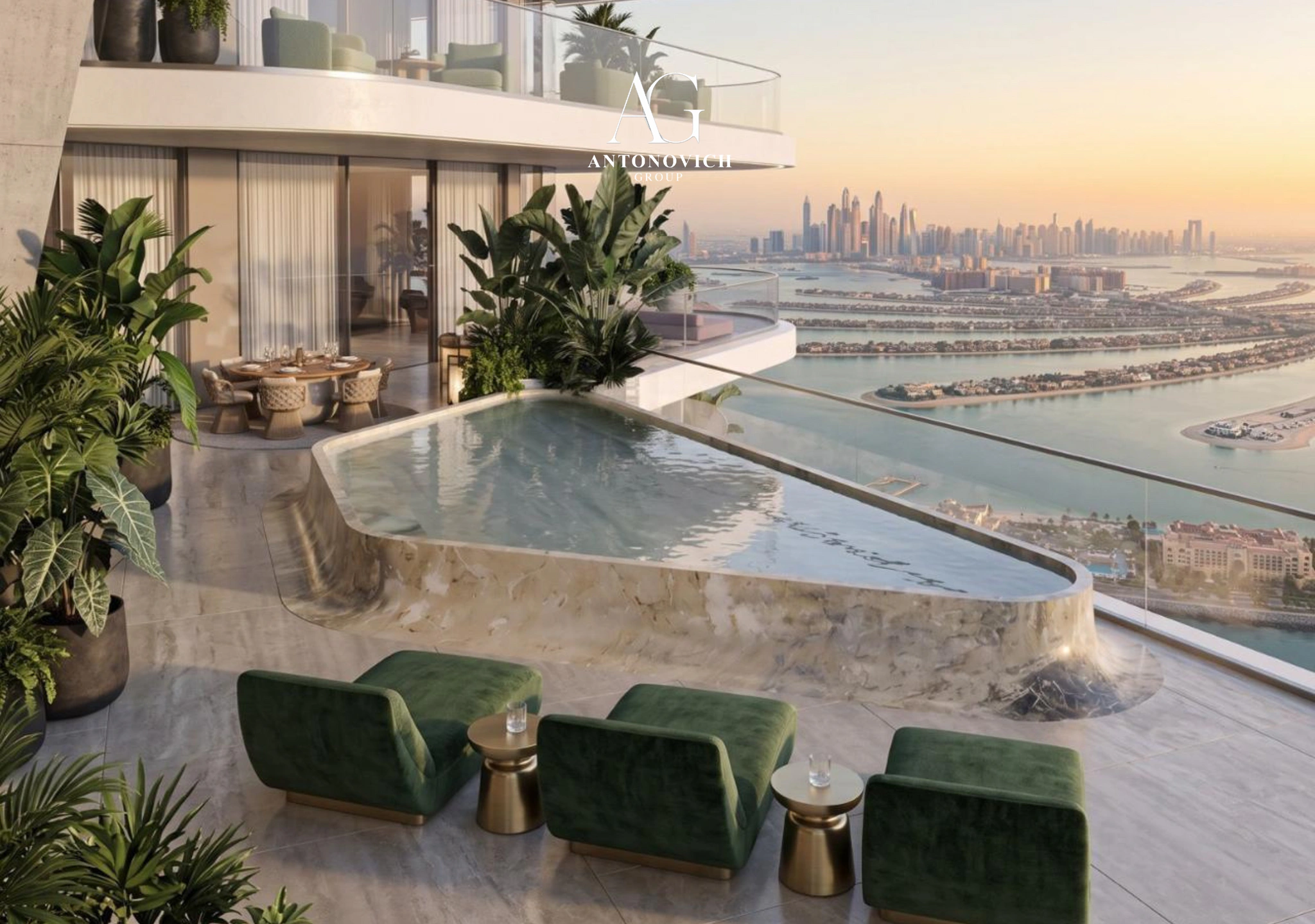 Living Room Interior Design in Palm Jumeirah