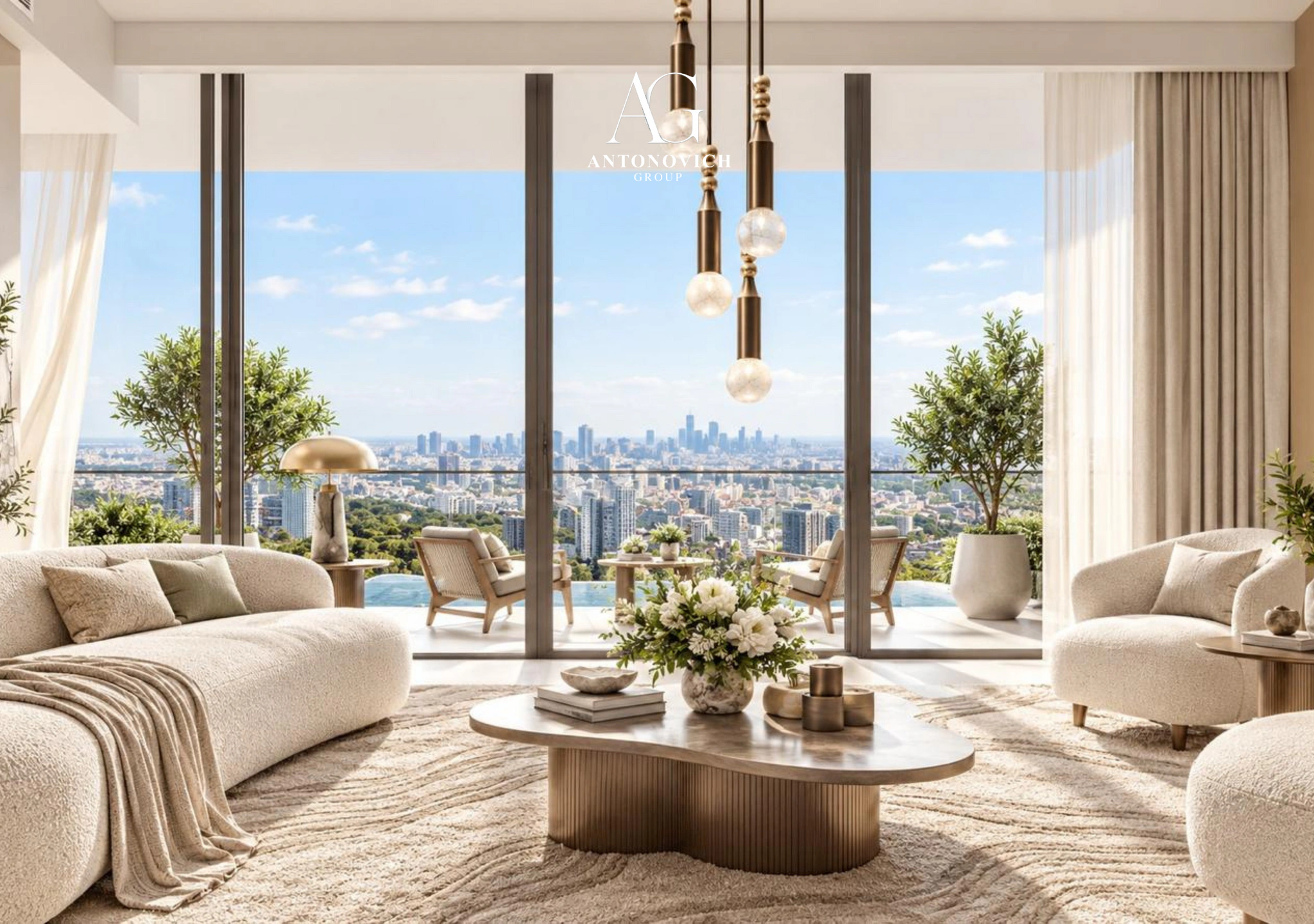 Living Room Interior Design in Palm Jumeirah