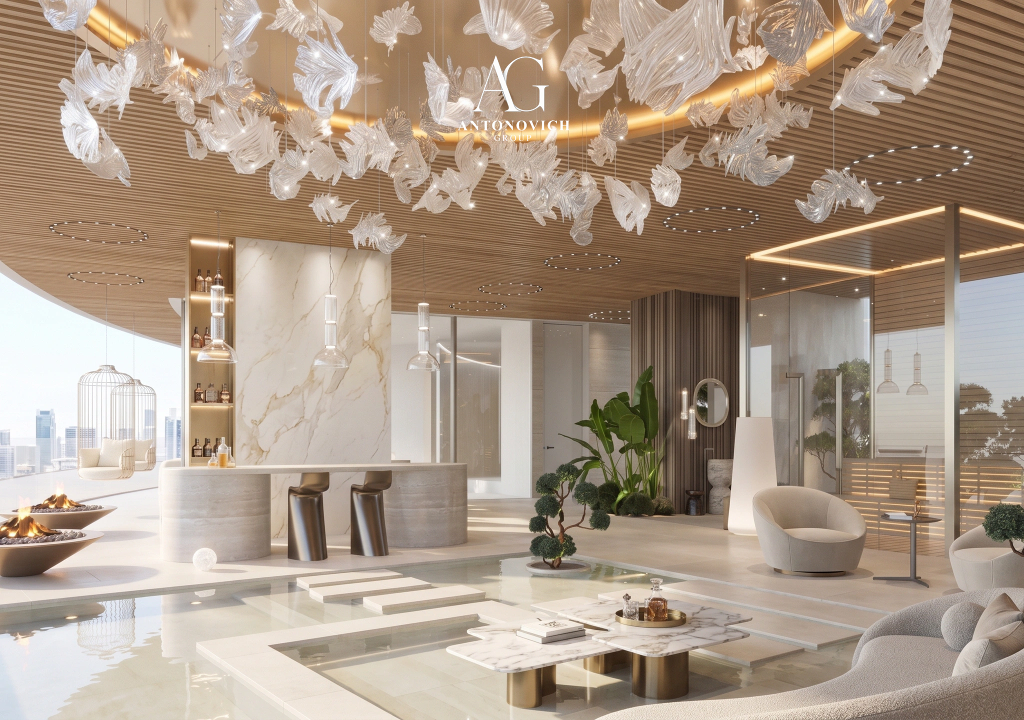 Living Room Interior Design in Palm Jumeirah