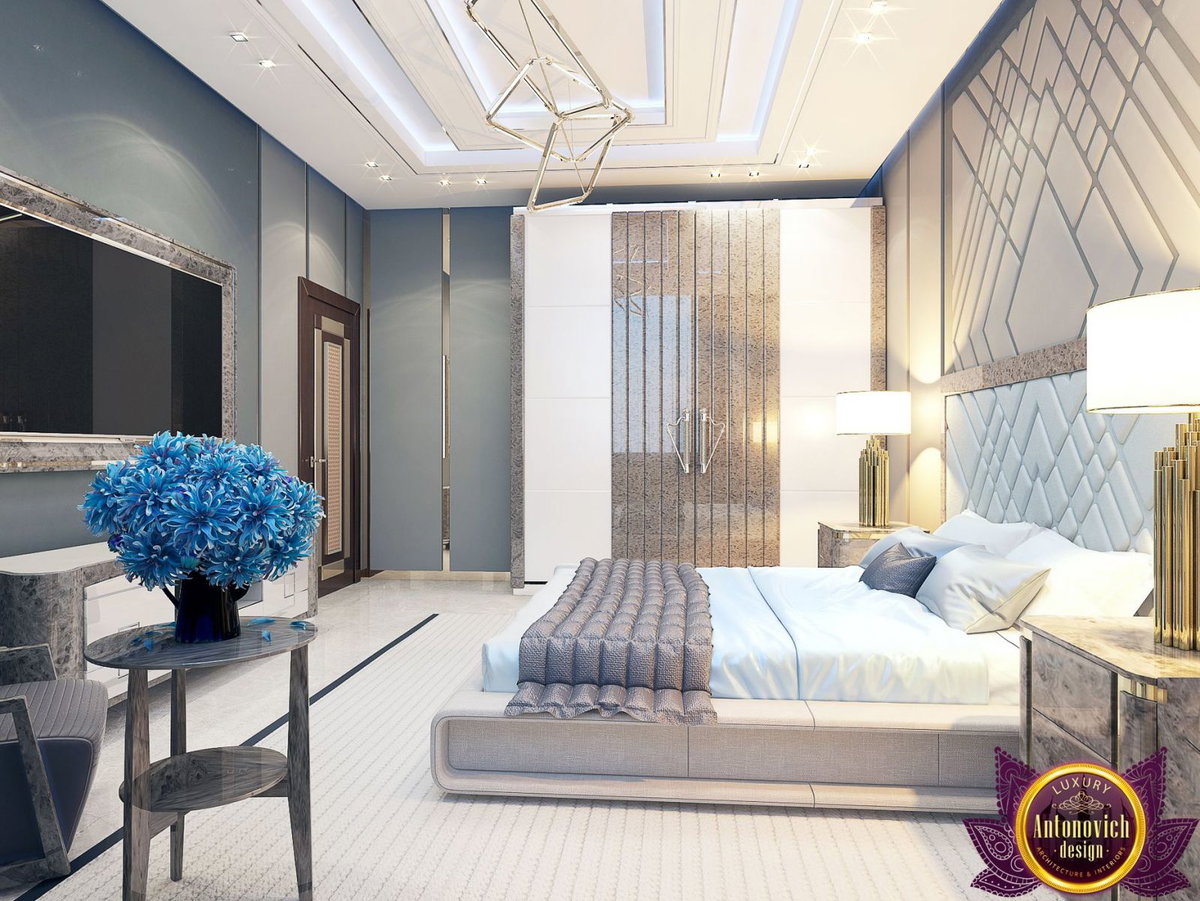 Elegant bedroom lighting and decor