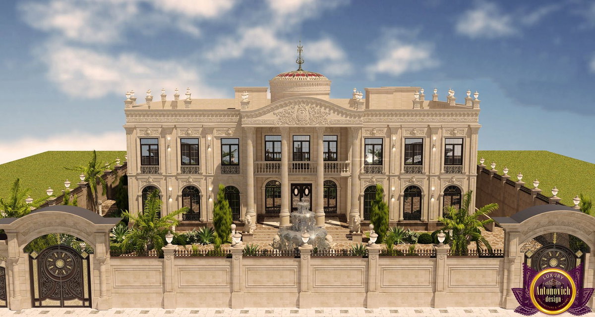 Modern villa facade