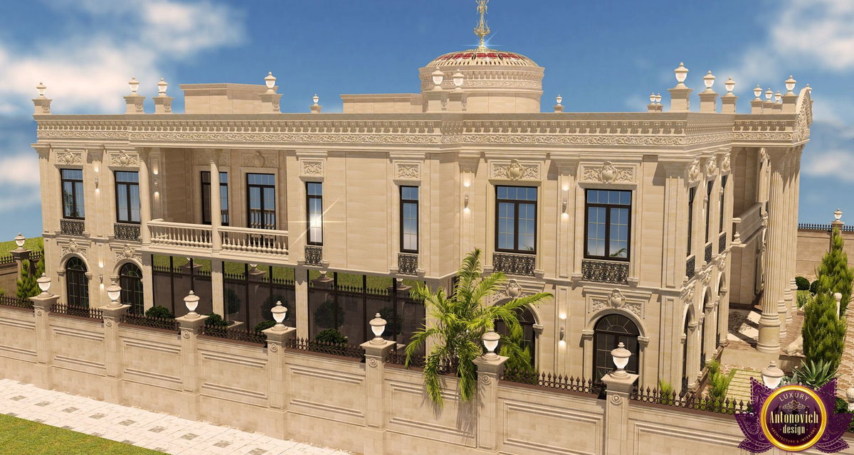 Contemporary columns and lighting