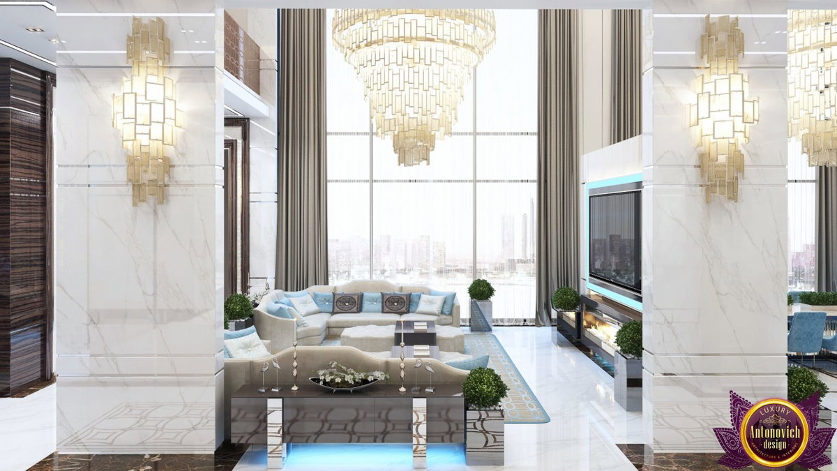 contemporary living room details