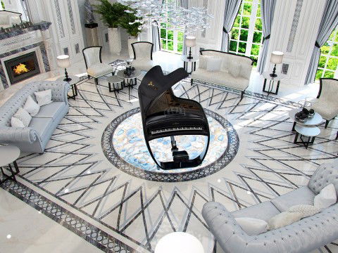 This picture shows a woman lying on her stomach in bed with her arms outstretched. She is wearing a white tank top, and her brown hair is spread out around her. The background appears to be a dark blue curtain or blanket, and a lamp is visible in the corner of the room.