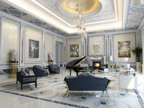 In this picture, a person is wearing a gray hoodie and jeans while sitting in a room filled with bookshelves. The person appears to be reading a book while seated in a comfortable, armchair.