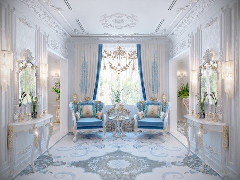 The picture shows a serene, tropical beach with crystal clear turquoise water. The beach has white sand and is framed by tall palm trees and tropical greenery. A few umbrellas are situated at the shoreline, indicating that visitors are able to relax and enjoy the beauty of the beach.