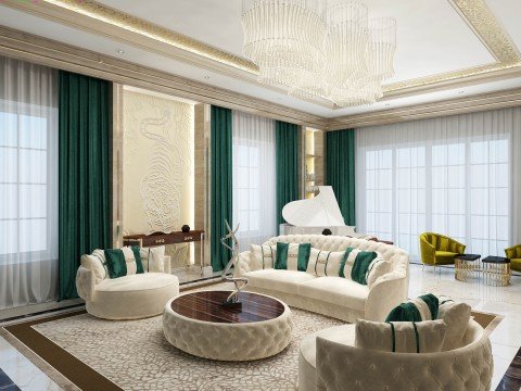 The picture shows a man and woman standing on a beach together. The man has his arms around the woman, and they are both smiling. They are surrounded by an expanse of blue ocean, and the sky is a deep blue-purple color.