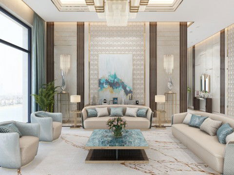 This picture shows a close-up of a beach with crystal clear blue waters and white sand. The horizon is filled with the deep blue sea, and in the foreground the sand looks almost white. There are also some small rocks scattered across the beach, adding some texture to the scene. It looks like a tranquil paradise, perfect for a relaxing day at the beach.