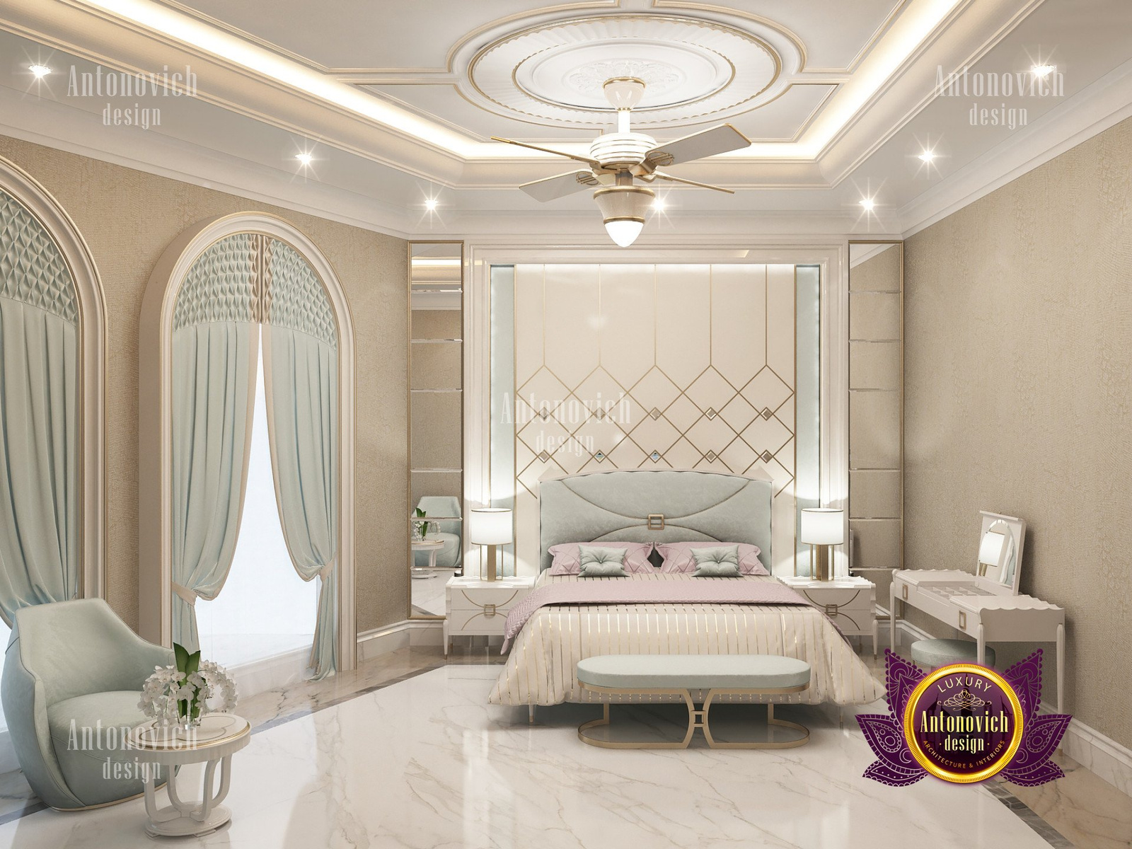 Big bedroom interior design | Antonovich Group