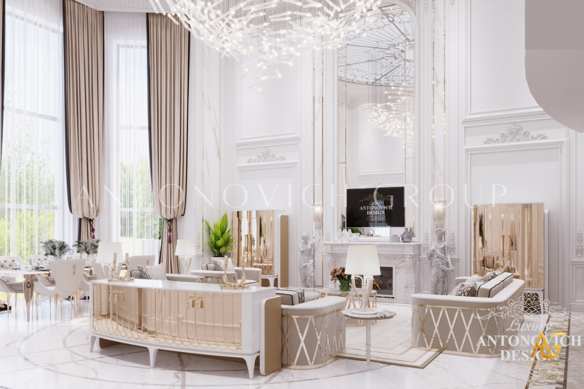 Exquisite Interior Design For Villa In Dubai