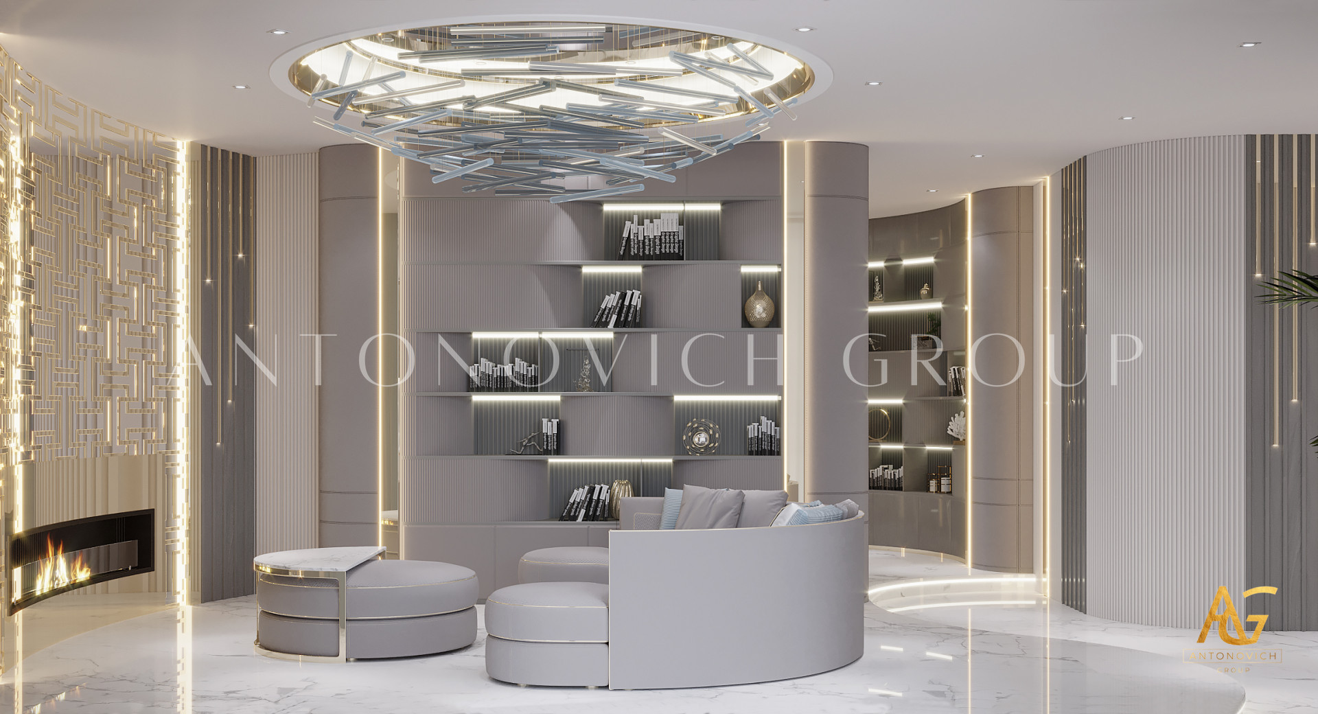 Modern Home Office For A Luxury Villa Design in Cambodia