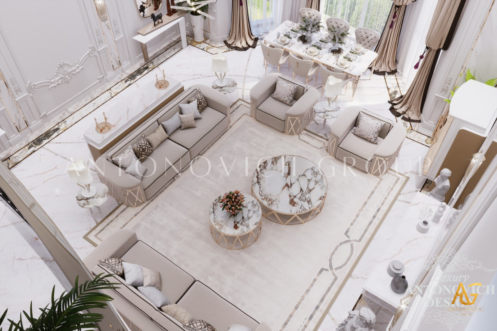 Exquisite Interior Design For Villa In Dubai