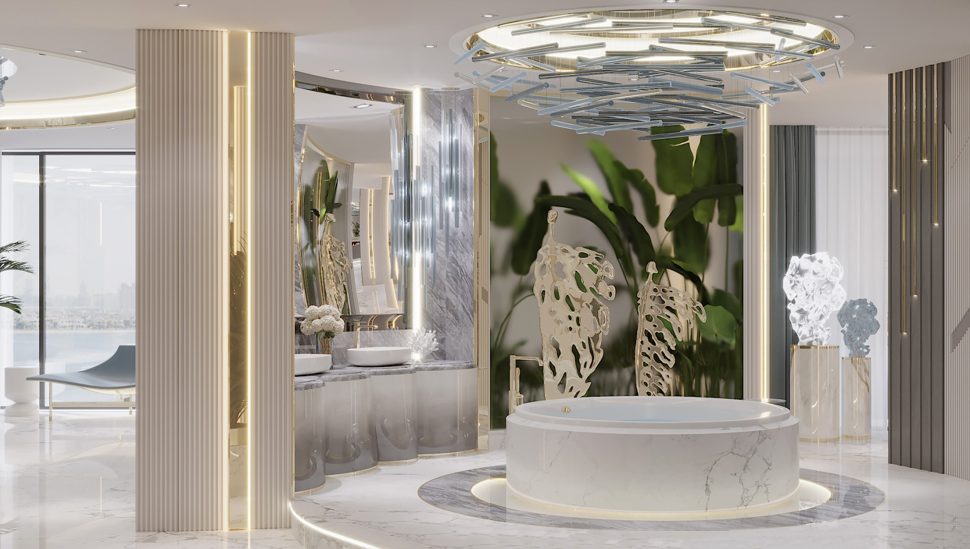 فكرة تصميم الحمام الإبداعي
