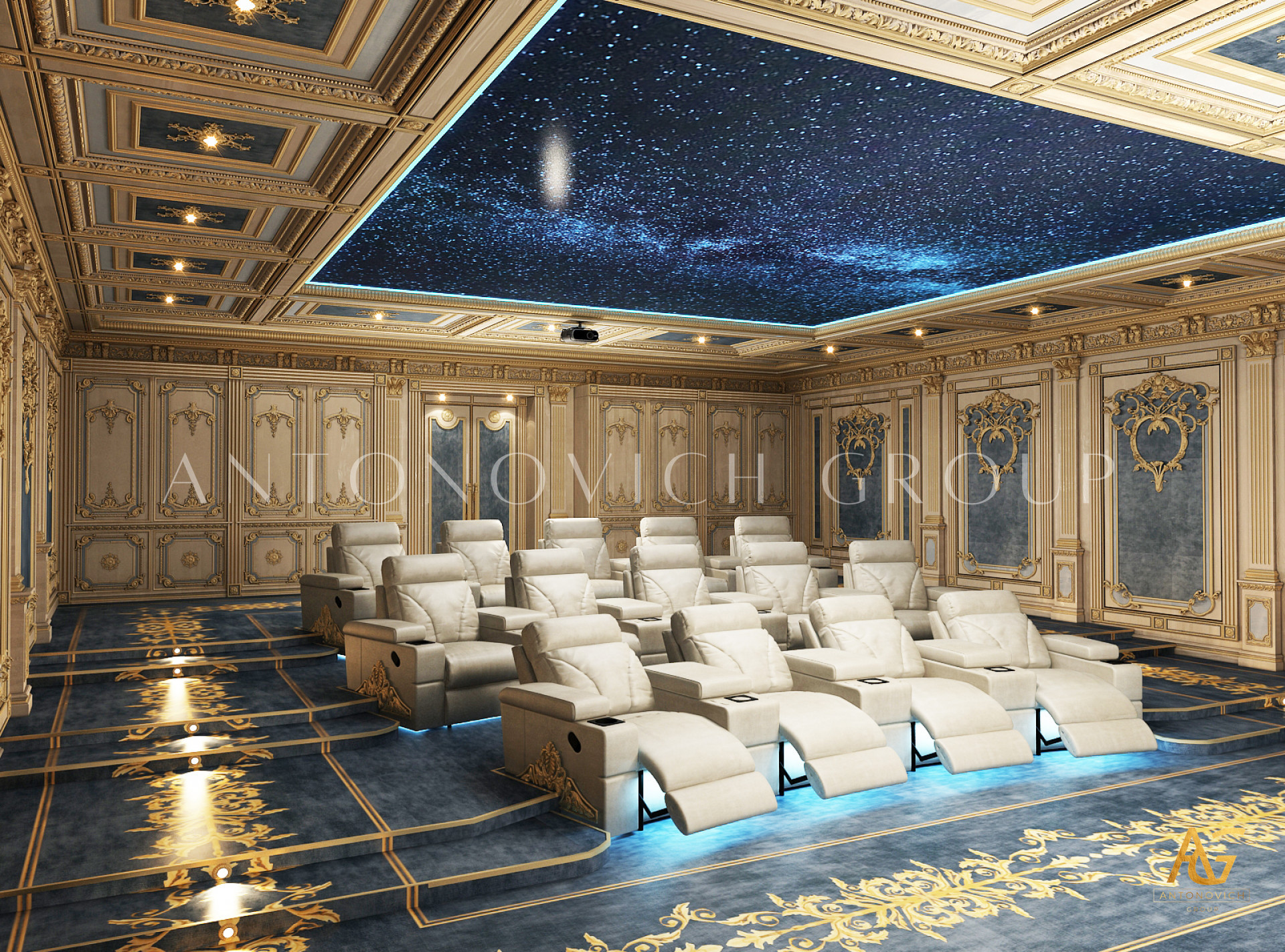Amazing Home Cinema For Luxurious Villa