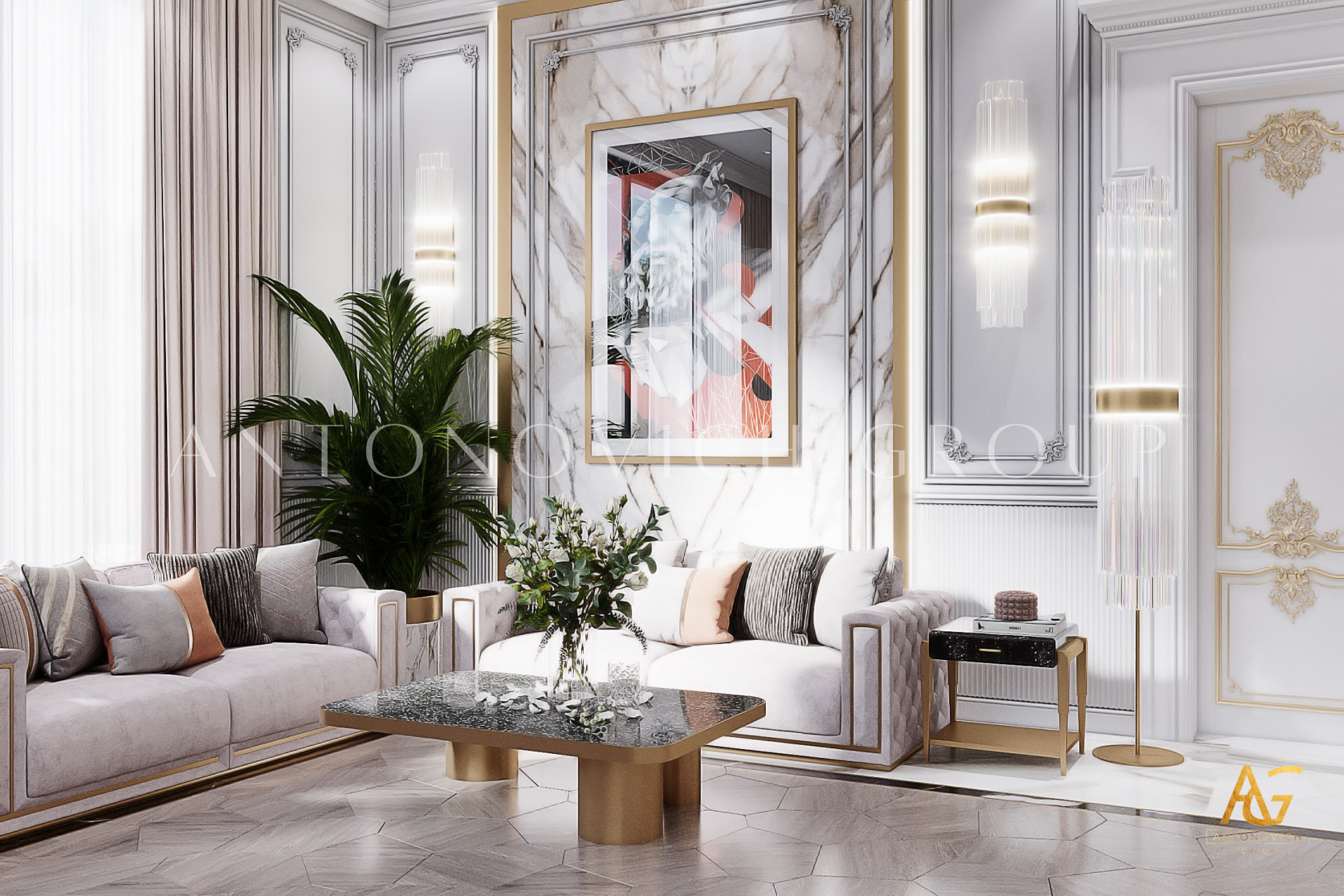 Sophisticated Majlis Design For Villa In Abu Dhabi