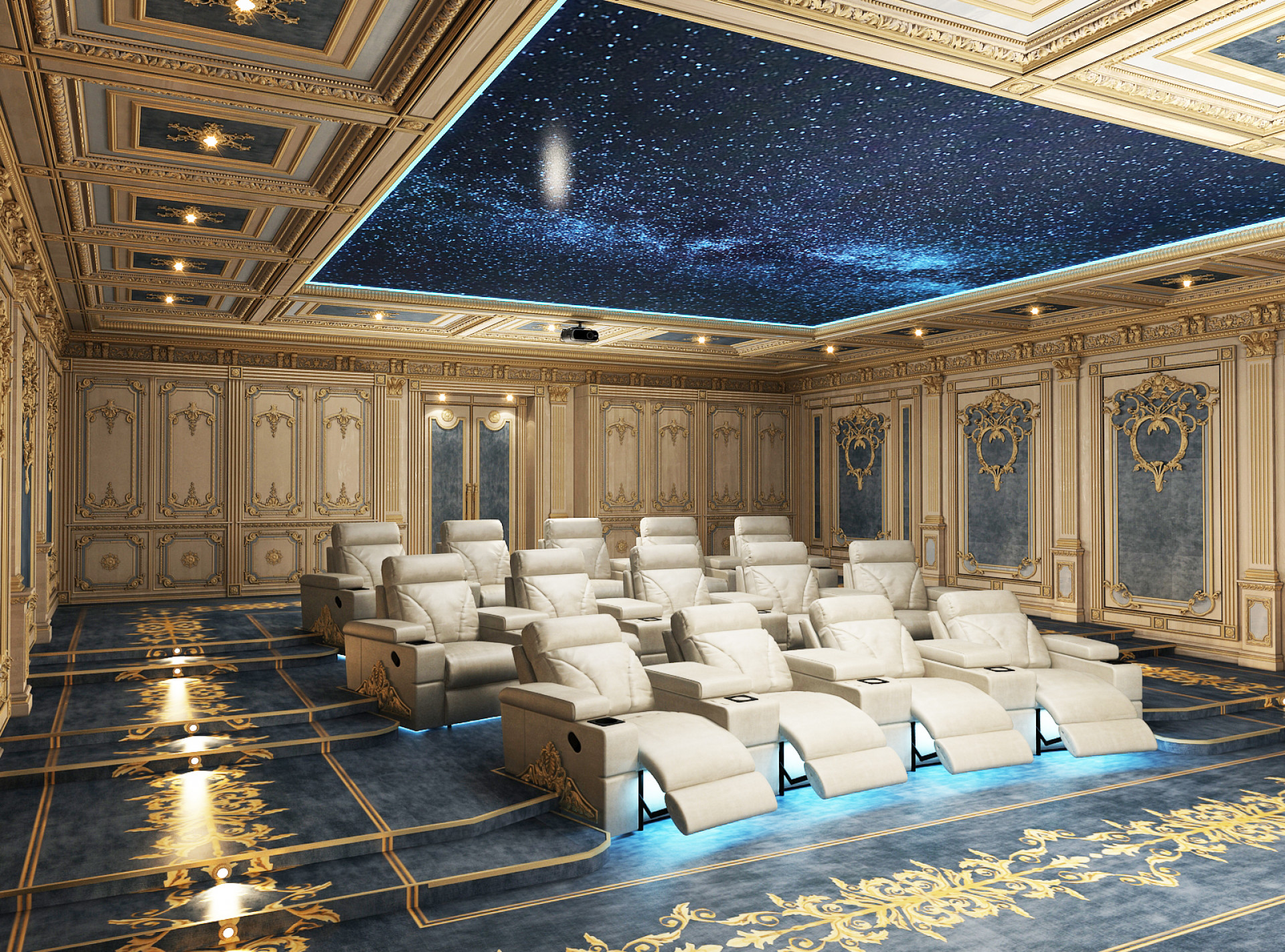 Amazing Home Cinema For Luxurious Villa