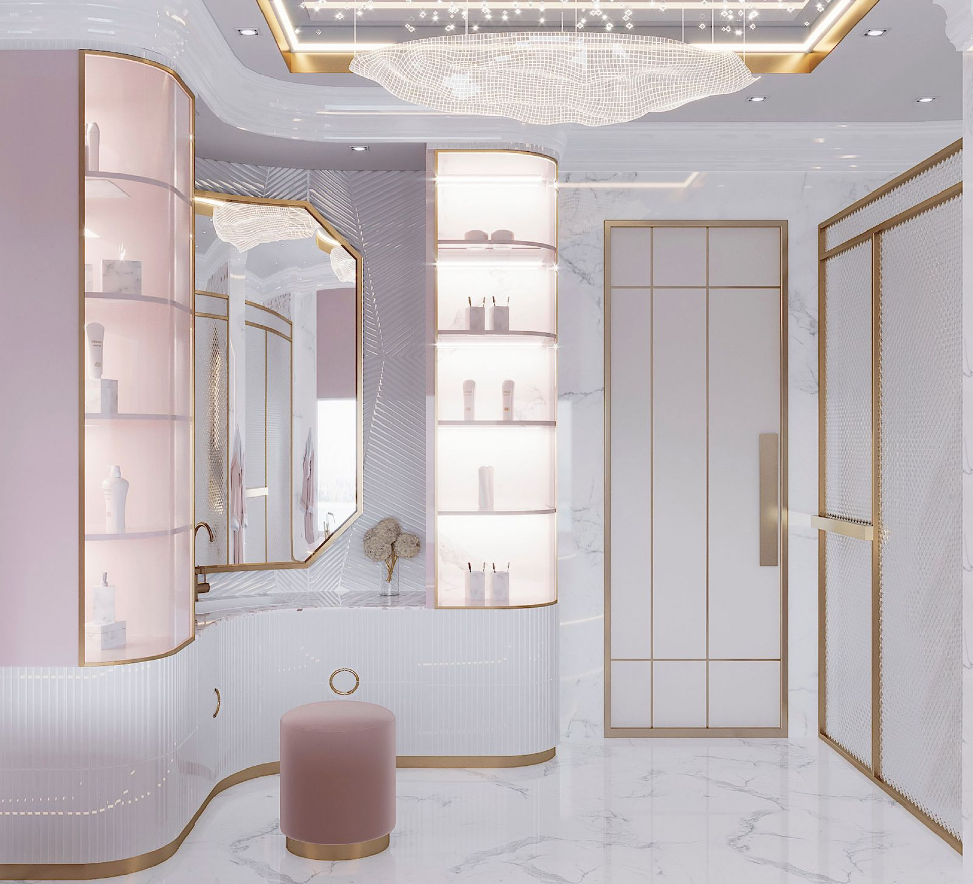 Pink Bathroom Design For Girl