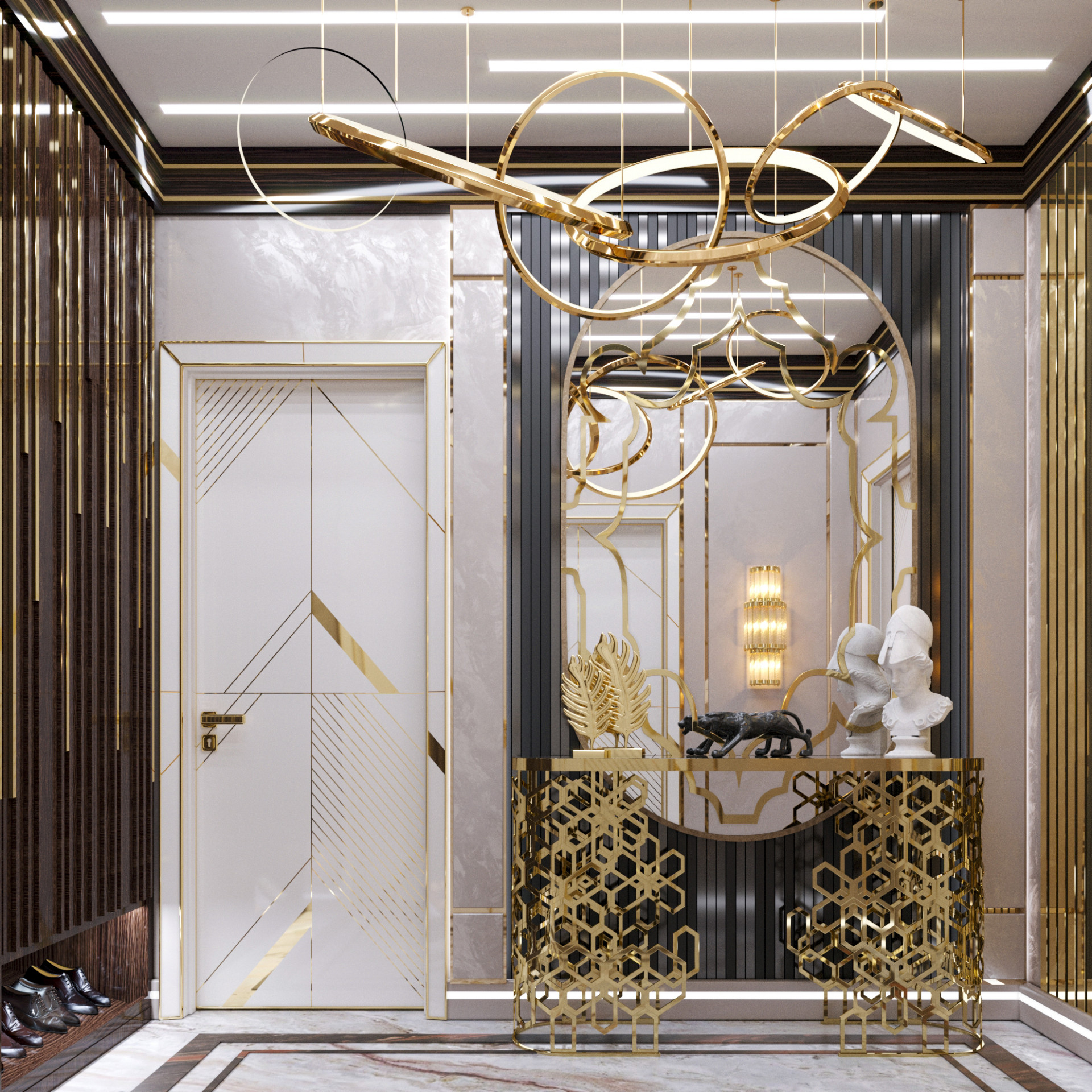 فكرة أنيقة للتصميم الداخلي للشقة