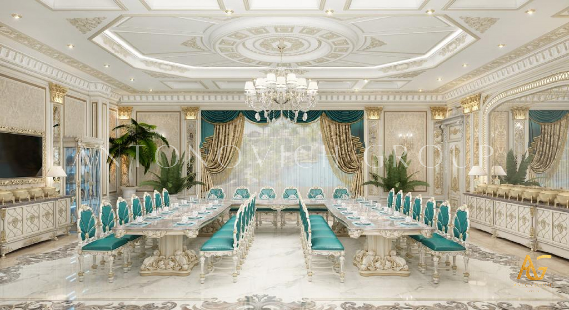 Luxury dining room design project Riyadh